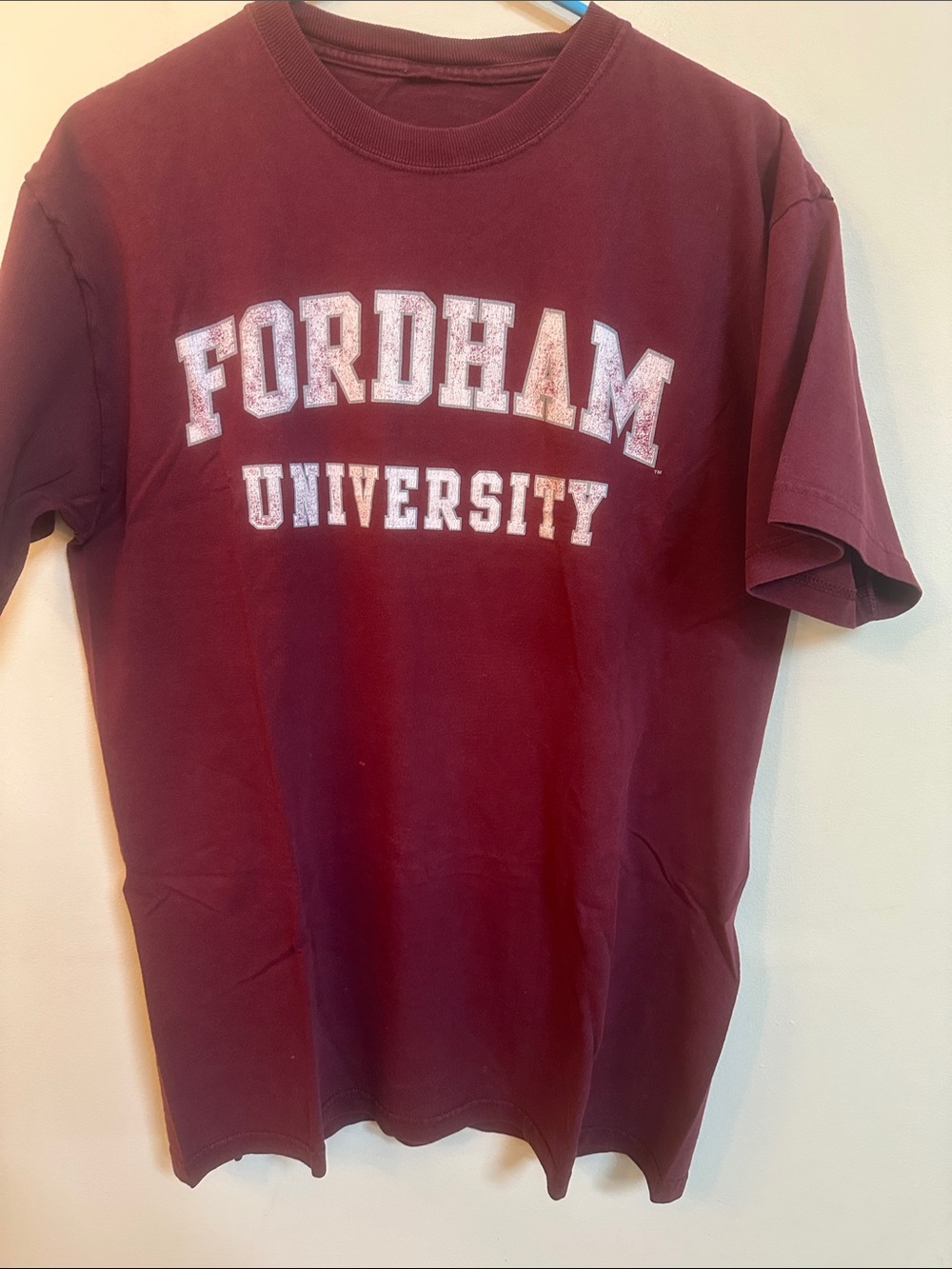 Fordham University Short Sleeve Crewneck T-Shirt in Maroon